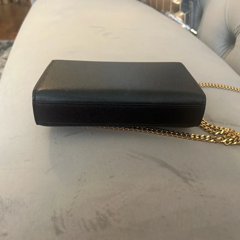 Yves Saint Laurent Black Crossbody with Gold Chain - Picture 5 of 8